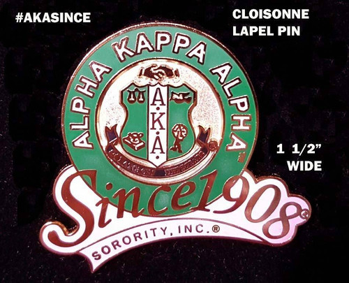 Jewel:  AKA  Since 1908 Pin Jewel:  AKA  Since 1908 Pin