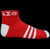 DST Ankle Socks - Red with White