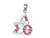 DELTA SIGMA THETA STERLING SILVER LAVALIER WITH STONES- DSTP010SR