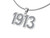 DELTA SIGMA THETA STERLING SILVER PENDANT 1913 WITH STONES- DSTP015PW