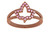 ALPHA KAPPA ALPHA IVY ROSE GOLD PLATED SILVER RING