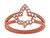 ALPHA KAPPA ALPHA IVY ROSE GOLD PLATED SILVER RING