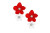 Red White Flower Earrings Red White Flower Earrings