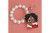 Red White Woman Pearl Keychain