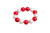 Red White Bubble Gum Pearl Bracelet