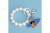Blue Gold Hat Pearl Keychain