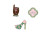 Pink Green 3Pcs Sorority Pins Pink Green 3Pcs Sorority Pins