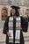Sigma Gamma Rho White Kente Stole  With Patches,.