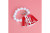 Red and White Sorority Keychain Red and White Sorority Keychain
