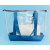 Tote Blue Clear Zeta Sorority Bag With Zippered Closure.     Extra White  Pouch Included.