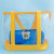 Tote Yellow Clear Sigma Sorority Bag with zippered closure.   Extra  Royal Pouch Included.