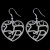SGR Clear Crystal Filigree Heart Earrings