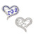 ZPB Sorority Heart Bling Brooch  ZPB Sorority Heart Bling Brooch