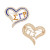 SGRHO Sorority Heart Bling Brooch SGRHO Sorority Heart Bling Brooch