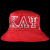 KAP Embroidered Bucket Hat Red/White