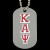 KAP Silver Double-Sided Dogtag W/Chain
