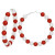 DST Sorority Red White Pearl Hoops DST Sorority Red White Pearl Hoops