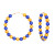 SGRHO Sorority Blue Gold Pearl Hoops SGRHO Sorority Blue Gold Pearl Hoops