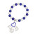 ZPB Blue White Bling Sorority Charm Bracelet ZPB Blue White Bling Sorority Charm Bracelet