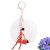 DST Sorority Glam Gal Pom Pom Keychain