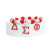 DST Sorority Red White Bling Letter Bracelet DST Sorority Red White Bling Letter Bracelet