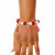 DST Sorority Red White Bling Letter Bracelet DST Sorority Red White Bling Letter Bracelet