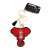 DST Sorority Elephant Head Red Padded Keychain DST Sorority Elephant Head Red Padded Keychain