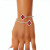 DST Sorority Rhinestone Red Clover Open Bangle DST Sorority Rhinestone Red Clover Open Bangle