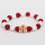 KAP Natural Stone Bead Bracelet – Red & White