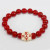 KAP Natural Stone Bead Bracelet – Red
