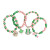 AKA Sorority Inspired Pink Green Pearl Bracelets AKA Sorority Inspired Pink Green Pearl Bracelets