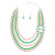 AKA Necklace Pink Green Pearl AKA Set