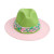 AKA Pink Green Top Fedora Pearl Hat  AKA Pink Green Top Fedora Pearl Hat