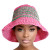 AKA Bucket Hat Pink Green Multi Stripe Straw AKA Bucket Hat Pink Green Multi Stripe Straw