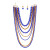 SGRHO Sorority Blue Gold Pearl Long 7 Row Necklace SGRHO Sorority Blue Gold Pearl Long 7 Row Necklace