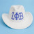 ZPB Sorority White and Blue Pearl Fedora Hat Women ZPB Sorority White and Blue Pearl Fedora Hat Women