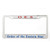 License Plate Frame white