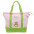 AKA Sorority Thick Pink Canvas Embroidered Tote AKA Sorority Thick Pink Canvas Embroidered Tote