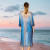 Kimono Lurex Stripe Blue Fringe Kimono Lurex Stripe Blue Fringe