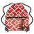 RED AND WHITE DRAWSTRING BACKPACK