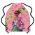 GREEN AND PINK DRAWSTRING BACKPACK Save 50%
