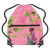 GREEN AND PINK DRAWSTRING BACKPACK Save 50%