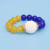 SGRHO Sorority Blue Gold Pearl Glass Bead Bracelet