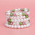 AKA White Pearl and Bead Memory Wire Bracelet(BCAM)