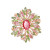 AKA Pink Green Marquise Crystal XL Brooch(BCAM)