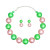 AKA Sorority Pink Green 30mm Jumbo Pearl Set(BCAM)