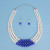 ZPB Pearl White with Blue Center 3 Strand Set (BCAM)