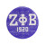 ZPB Sorority Blue Bling Mirror Compact (BCAM)