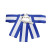 ZPB Sorority Blue White Bow Tie Style Brooch