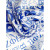  ZPB Sorority Blue and White Silky Square Scarf  (BCAM)